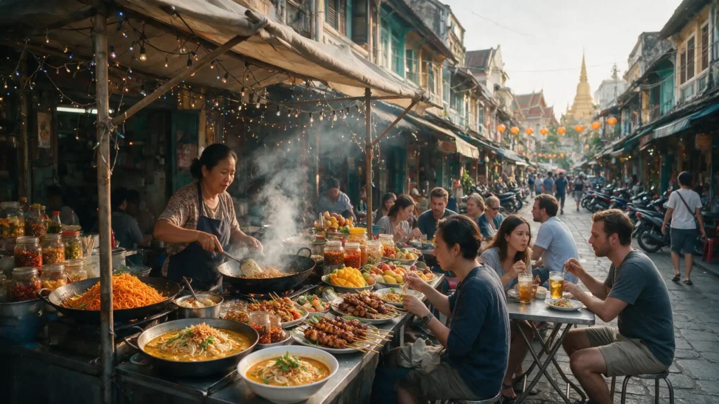Budget travel Asia with affordable city and street travel scenes
