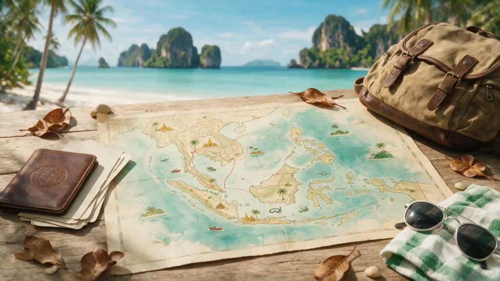 Budget travel Asia route planning for Southeast Asia trip